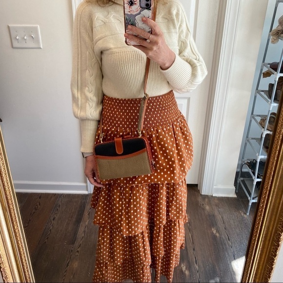 Tri Tone Crossbody Wallet Organizer Six Ring Note paper Brown Black Taupe - Picture 3 of 13